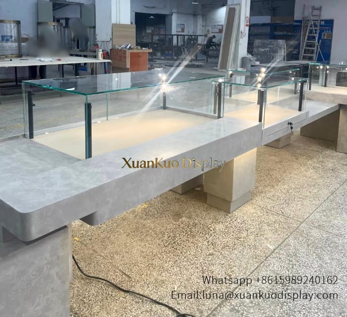 glass jewellery display cabinets modular retail display systems, modern modular glass display counter for jewelry shop, lockable tempered glass jewelry display unit