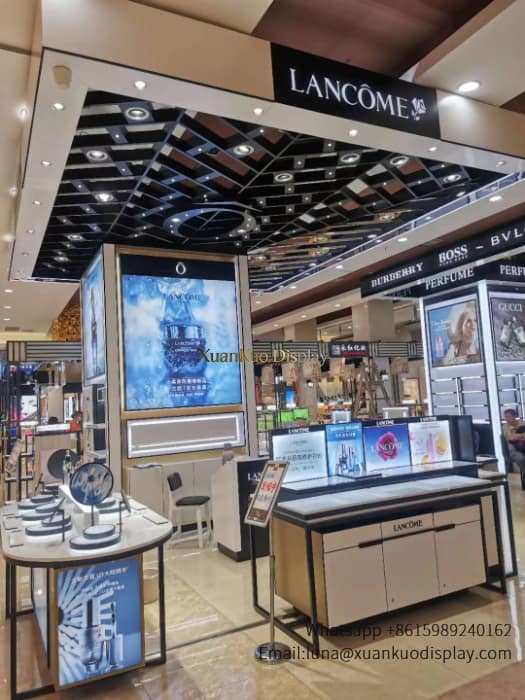 custom cosmetic showcase perfume mall kiosk