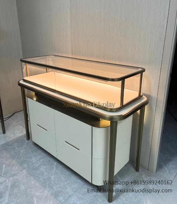 Metal Frame Jewelry Showcase,Custom Retail Jewelry Display Counter