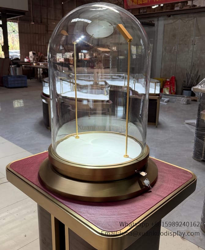 jewelry glass display case custom for luxury jewelry boutique