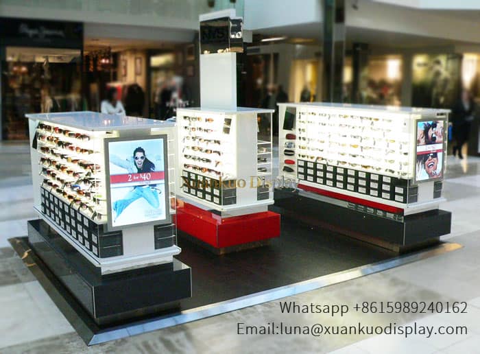 jewellery shop interior design Vietnam custom mall optical kiosk shopping center eyewear retail booth