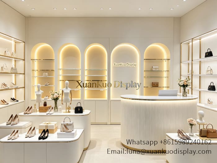 glass jewellery display cabinets display furniture arched wall niche showcase