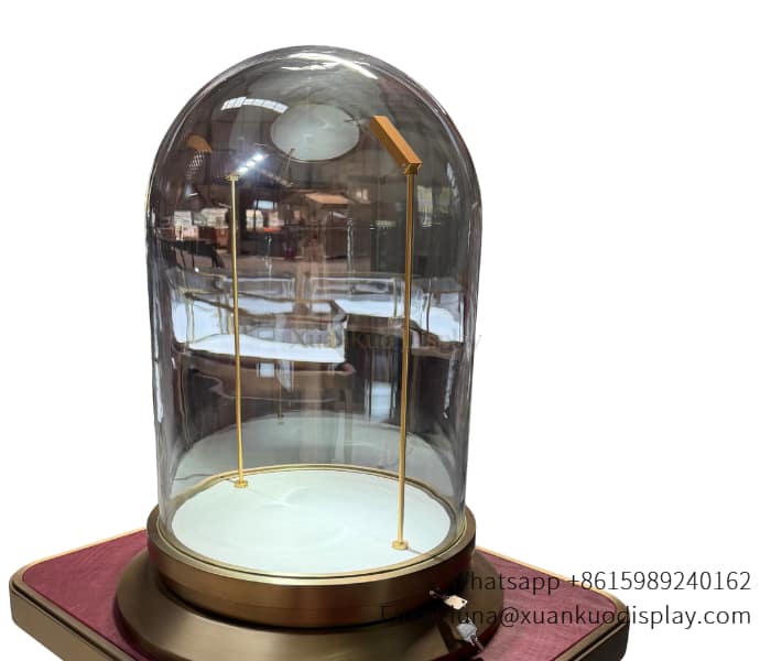 glass jewellery display cabinets jewelry cloche glass dome (3)