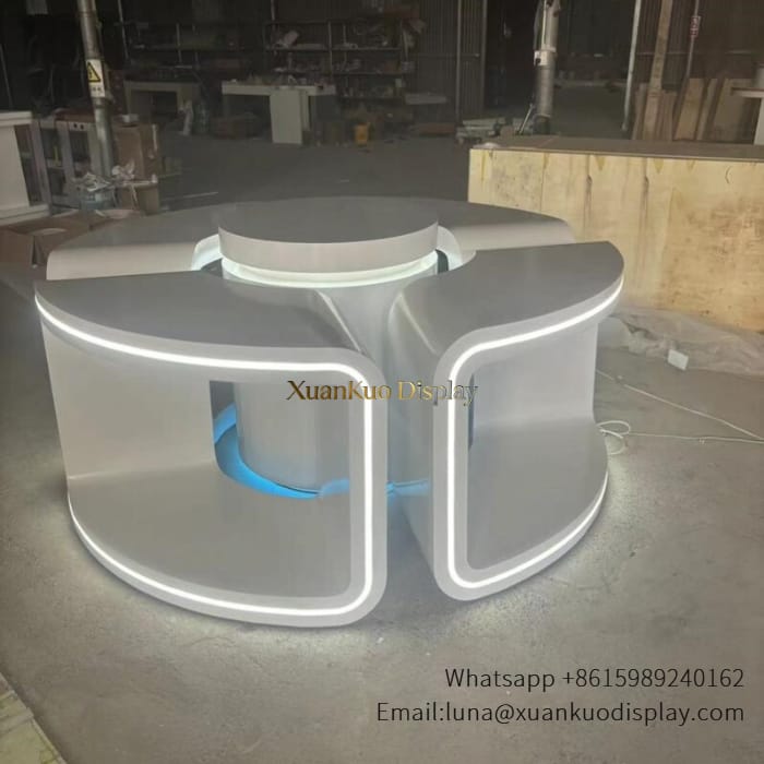 glass jewellery display cabinets led curved electronics display island for drone gaming